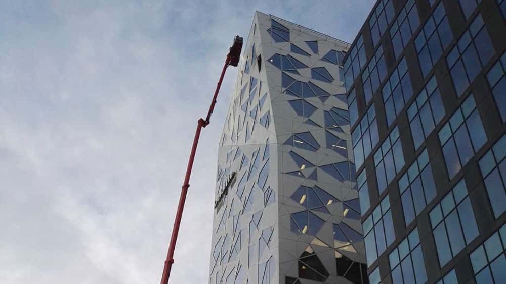 Fasadevask utført av Vinduspuss AS i Oslo.
